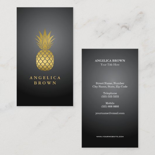 Carte de visite d'ananas (Devant / Derrière)