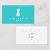 Carte de visite d'ananas blanc (Devant / Derrière)