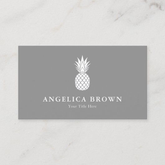 Carte de visite d'ananas blanc (Devant)
