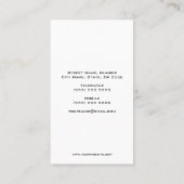 Carte de visite d'ananas Faux Parties scintillant (Dos)