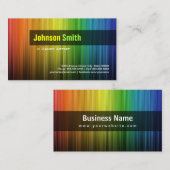 Carte De Visite Dance Artist - Stylish Rainbow Colors (Devant / Derrière)