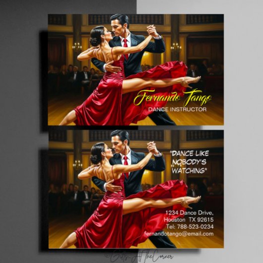 Carte De Visite Dance Instructor