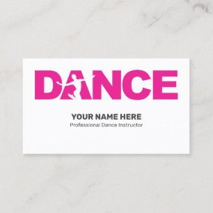 Carte De Visite DANCE Studio Enseignant Enseignant