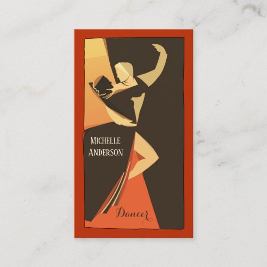 Carte de visite Dancer Professionnel (Devant)