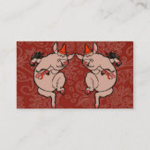 Carte De Visite Dancing Pig Antique Cute Danseuse (Dos)