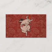 Carte De Visite Dancing Pig Antique Cute Danseuse (Dos)