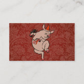 Carte De Visite Dancing Pig Antique Cute Danseuse (Dos)