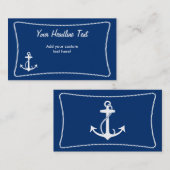 Carte de visite d'Ancre (Devant / Derrière)
