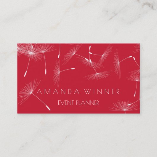 Carte De Visite Dandelion Confetti Blue Turquoise Red Therapy (Devant)