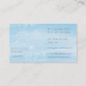 Carte De Visite Dandelion Confetti Blue Watercolor Therapy (Dos)