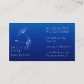 Carte De Visite Dandelion Confetti Cobalt Blue Glam Ombre Event (Dos)