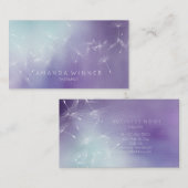 Carte De Visite Dandelion Confetti Mint Purple Ombre Therap (Devant / Derrière)