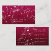 Carte De Visite Dandelion Confetti Rubin Pastel Ombre Event Planne (Devant / Derrière)