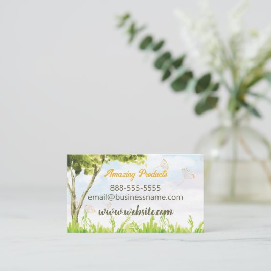 Carte de visite Dandelion soufflant (Debout devant)