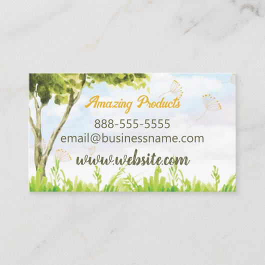 Carte de visite Dandelion soufflant (Devant)