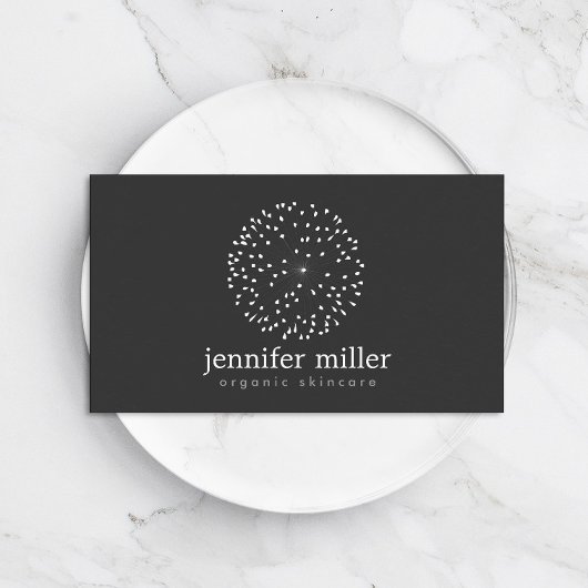 Carte De Visite DANDELION STARBURST LOGO sur DARK GREY