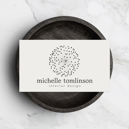 Carte De Visite DANDELION STARBURST LOGO sur LIGHT GREY