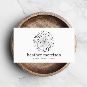 Carte De Visite DANDELION STARBURST LOGO sur WHITE