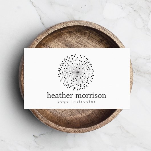 Carte De Visite DANDELION STARBURST LOGO sur WHITE