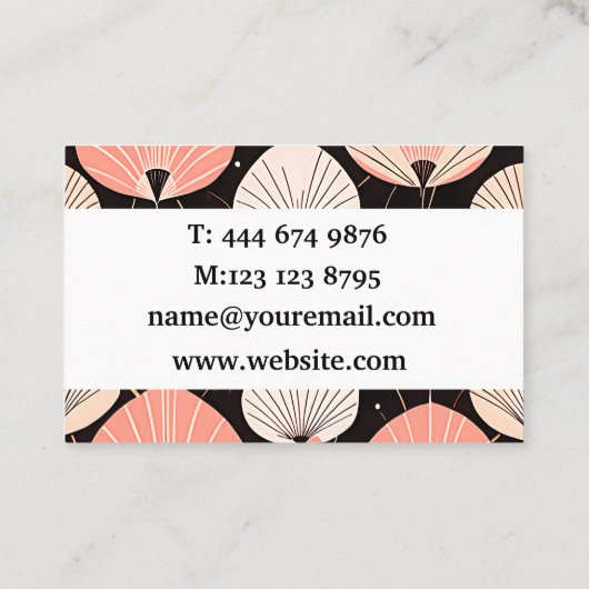 Carte De Visite Dandelions -Mi-siècle- Design moderne rétro (Dos)