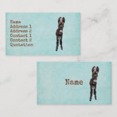 Carte de visite d'ÂNE et de HIBOU (Devant / Derrière)