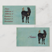 Carte de visite d'ÂNE et de HIBOU d'INDIGO (Devant / Derrière)