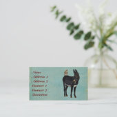 Carte de visite d'ÂNE et de HIBOU d'INDIGO (Debout devant)