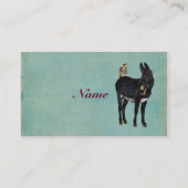 Carte de visite d'ÂNE et de HIBOU d'INDIGO (Dos)