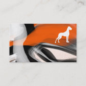 Carte De Visite Dane moderne abstrait Orange (Devant)