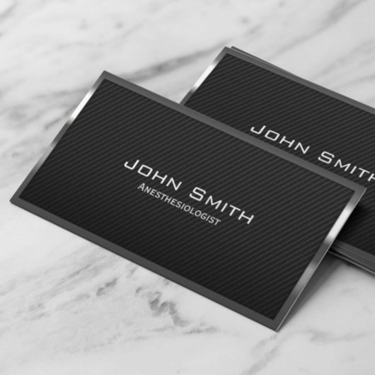 Carte de visite d'anesthésiste en fibre de carbone