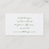 Carte de visite d'ange de région boisée (Dos)