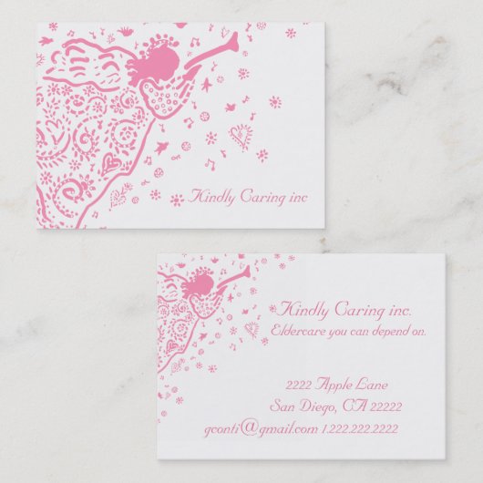 carte de visite d'Angel (Devant / Derrière)