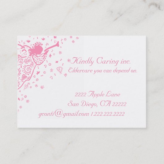 carte de visite d'Angel (Dos)