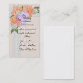 Carte de visite d'angle floral (Devant / Derrière)
