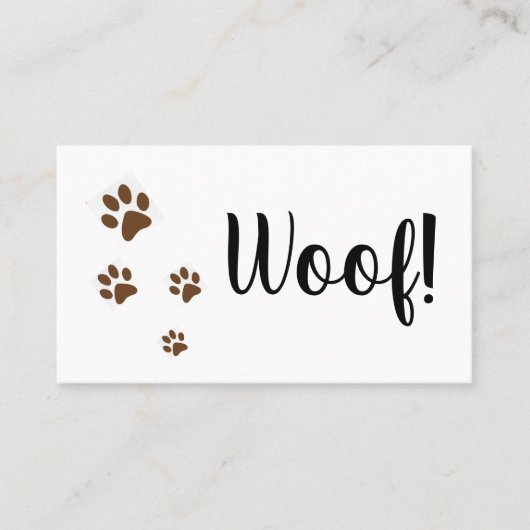 Carte de visite d'animal familier (Devant)