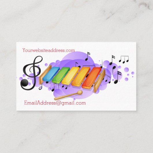 Carte de visite d'animation (Dos)