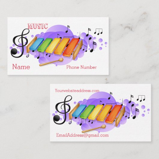 Carte de visite d'animation (Devant / Derrière)