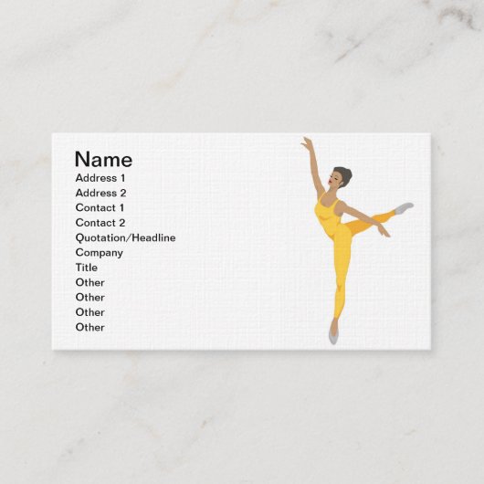 Carte de visite dans la finition de toile (Devant)