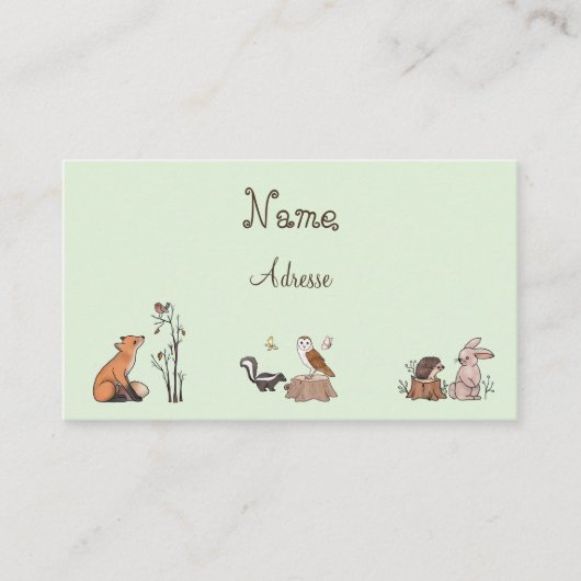 Carte De Visite Dans la forêt  (Devant)