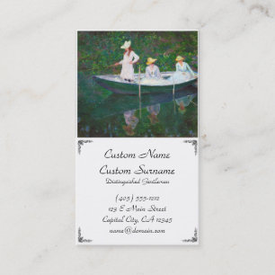 Carte De Visite Dans le bateau norvégien chez Giverny Claude Mone