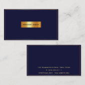 Carte de visite dans le bleu de minuit avec la (Devant / Derrière)
