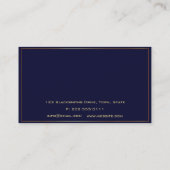 Carte de visite dans le bleu de minuit avec la (Dos)