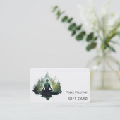 Carte De Visite Dans le silence | Méditation en forêt (Debout devant)