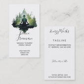 Carte De Visite Dans le silence | Méditation en forêt (Devant / Derrière)
