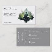 Carte De Visite Dans le silence | Méditation en forêt (Devant / Derrière)