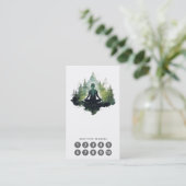 Carte De Visite Dans le silence | Méditation en forêt (Debout devant)