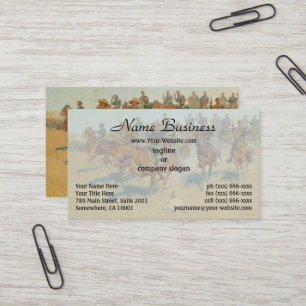 Carte De Visite Dans les plaines du Sud par Frederic Remington
