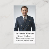 Carte De Visite Dans Love Mémoire Funeral Photo Prière (Devant)