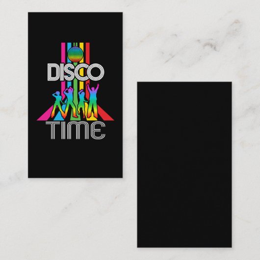 Carte De Visite Danse 80s 90s Party Music Disco Retro (Devant / Derrière)