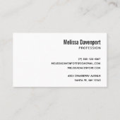 Carte De Visite Danse Animaux de forêt Noël Aquarelle (Dos)